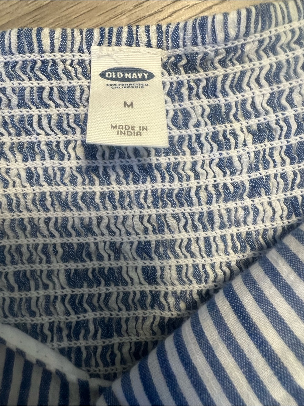 Striped Spaghetti‑Strap Day Dress - Blue & White | Cotton Blend - Picture 4 of 7
